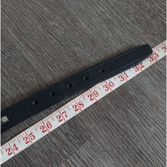 Vintage Tory Black English Bridle Leather Horse Bit and Ribbon Belt Size 28 - Picture 7 of 8